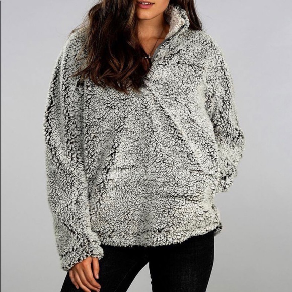 thread and supply cozy fleece hoodie